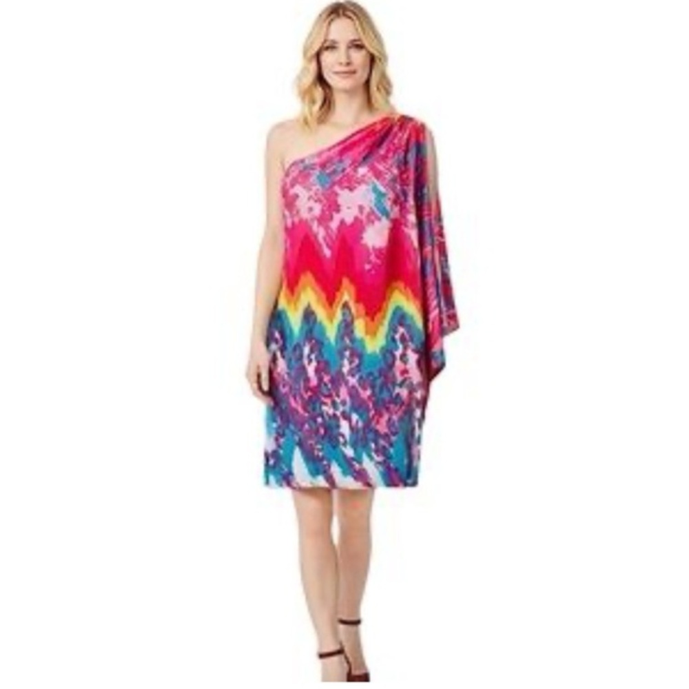 INC International Concepts Pink and Blue Dress